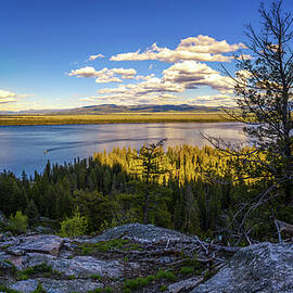 Sunset view of the Jenny Lake in Grand Teton National Park, Wyoming by Miroslav Liska