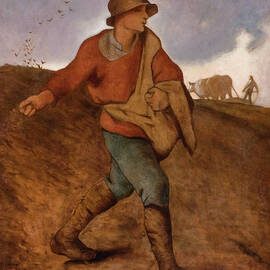 The Sower by Jean-Francois Millet, 1850 #1 Jigsaw Puzzle by Orca
