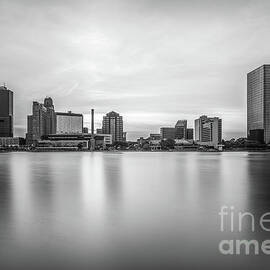 Toledo Skyline in Black and White by Paul Velgos