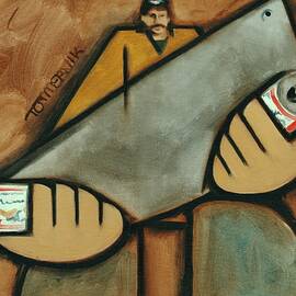 Abstract Fisherman Art Print by Tommervik