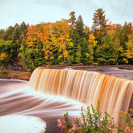 Upper Tahquamenon Falls in Autumn by Michael Collins
