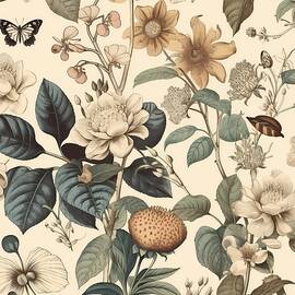 Vintage botanical illustration pattern No 2 by Andre Petrov
