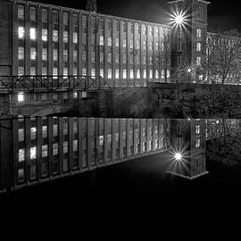 Waterfall At The Cocheco Mill At Night by Jeff Sinon
