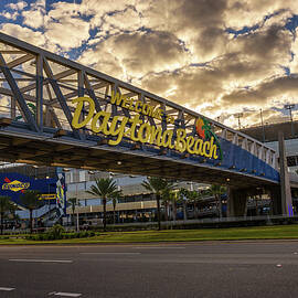 A welcome sign in Daytona Beach, Florida. by Miroslav Liska