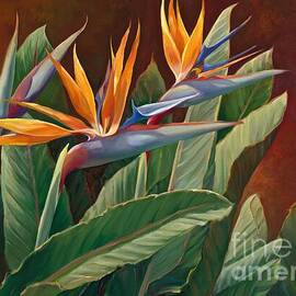 2 Birds of Paradise by Fine Art Creations Inc Laurie Snow Hein