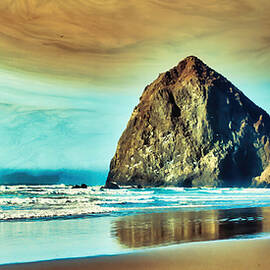Cannon Beach with Jupiter sky by Bruce Block