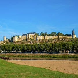 Chinon chateau above the River Vienne, Indre-et-Loire, France. by Seeables Visual Arts