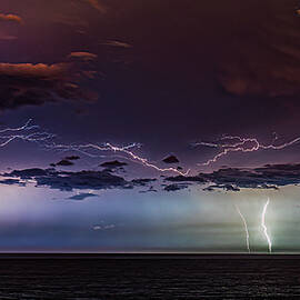 Lightning Storms Mazatlan Mexico by Tommy Farnsworth