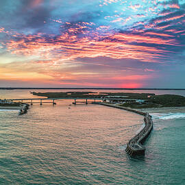 Sebastian Inlet Sunset by Veterans Aerial Media LLC