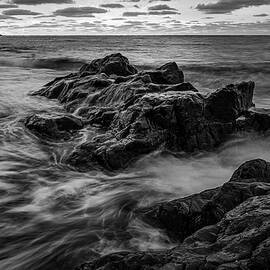 Sunrise On The Rocks, Fort Foster. by Jeff Sinon