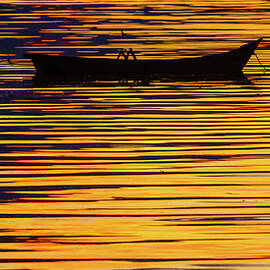 Sunset Lake Chapala Mexico by Tommy Farnsworth