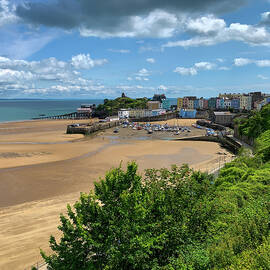 Tenby Harbour at low tide by Seeables Visual Arts
