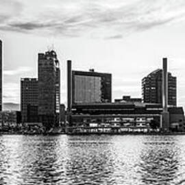Toledo Skyline Black and White Panorama by Paul Velgos