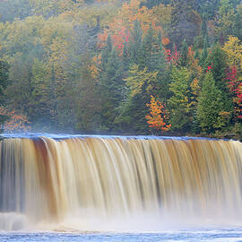 Upper Tahquamenon Falls in Autumn by Michael Collins