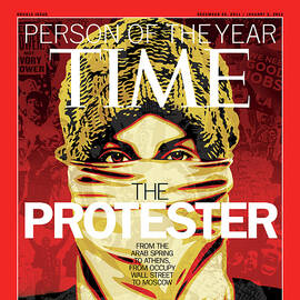 2011 Person of the Year - The Protester  by Photograph by Shepard Fairey for TIME