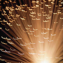 Coloured lights and motion blur abstract by Seeables Visual Arts