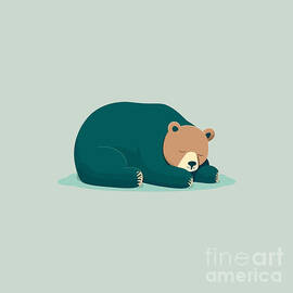 Cute Lazy Bear by Amir Faysal