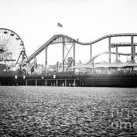 Santa Monica Pier Black and White Photo by Paul Velgos