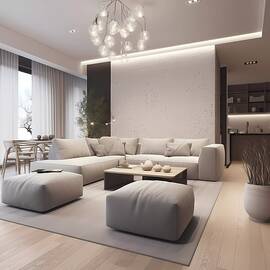 3D design of a modern interior living room No 1 by Andre Petrov