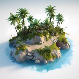 3D model of a tropical island No 2 by Andre Petrov