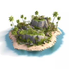 3D model of a tropical island No 3 by Andre Petrov