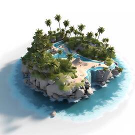 3D model of a tropical island No 4 by Andre Petrov