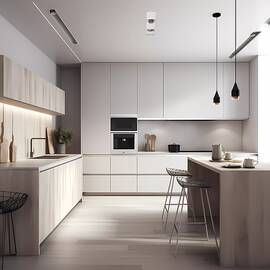 3D render of a minimalist kitchen design No 1 by Andre Petrov