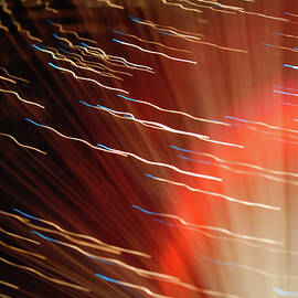 Coloured lights and motion blur abstract by Seeables Visual Arts