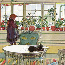 Flowers on the Windowsill by Carl Larsson