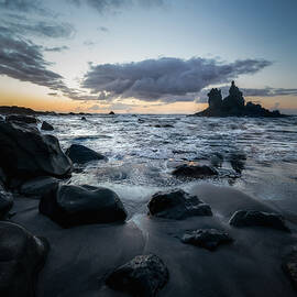 Dusk at Volcanic Shore by Joanne Eastope