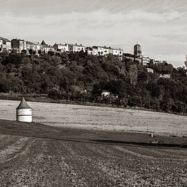 The picturesque hilltop town of Tournon d'Agenais in rural Lot e by Seeables Visual Arts