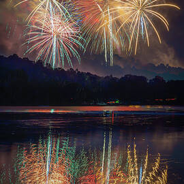 4th of July Fireworks on Lake Waramaug by Dave King