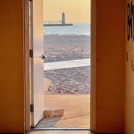 5th Avenue Beach Manistee Michigan-Take 3 by Mary Lee Dereske