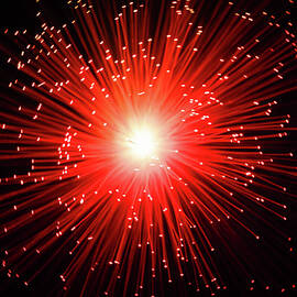 Coloured lights and motion blur abstract by Seeables Visual Arts
