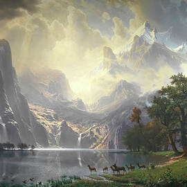 Among the Sierra Nevada by Albert Bierstadt by The Luxury Art Collection