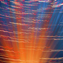 Coloured lights and motion blur abstract by Seeables Visual Arts