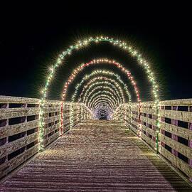 A Beautiful Lit Path at Footbridge  Beach by Penny Polakoff