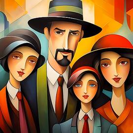 A cubist interpretation of a family portrait No 1 by Andre Petrov