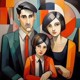 A cubist interpretation of a family portrait No 3 by Andre Petrov
