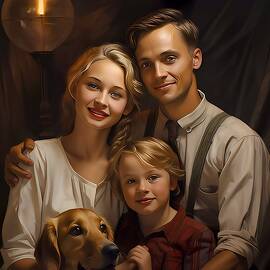 A happy family portrait No 3 by Andre Petrov