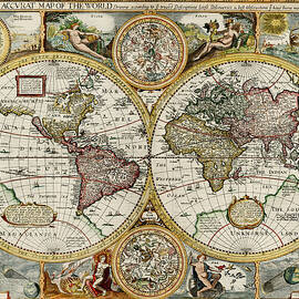 A New and Accurate Map of the World, 1651 by Dale Kincaid
