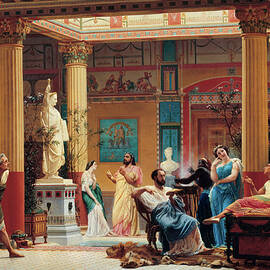 A rehearsal of The Flute Player in the house of Prince Napoleon by Gustave Boulanger by The Luxury Art Collection