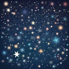A star pattern of stars and sparkles on a dark blue background by Andre Petrov