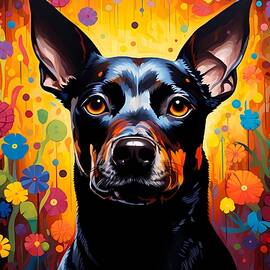 A vibrant Pop Art depiction of a playful dog No 3 by Andre Petrov