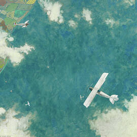 Above the Lake, Targets Below - Aviation by Frank Johnston by Franz Frank Hans Johnston