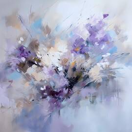 Abstract expressionist painting featuring soft flowing strokes by Andre Petrov