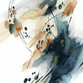 Abstract in blue and terracotta by Sophia Rodionov