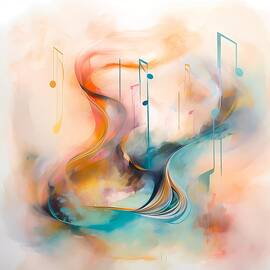 Abstract interpretation of silence as a form of music using gentle brush strokes by Andre Petrov