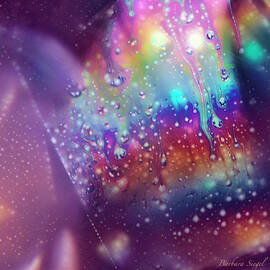 Abstract Raindrops on Glass by Barbara Siegel