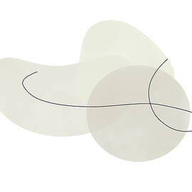 Abstract Shades of White Two of Two by Alison Frank